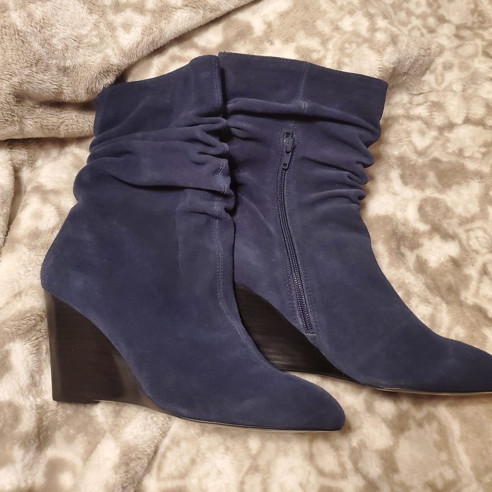 Charles By Charles David Navy Heeled Boots